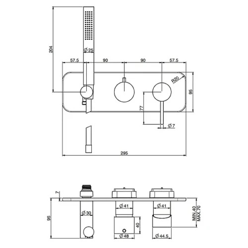 Смеситель для душа Fima Carlo Frattini Spillo Up F3049WX2OR цвет Золотой