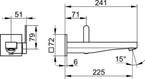 Смеситель для раковины Keuco IXMO Flat 59516011302 цвет Хром