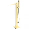 Смеситель для ванны BelBagno Luce LUC-FMT-ORO Золото латунь на пол