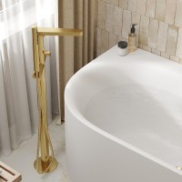 Смеситель для ванны WasserKRAFT Schunter 8221 Золото матовое латунь на пол