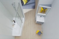 Зеркало Ravak 10° 55 R X000001073 угловое Белый глянец стекло