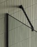 Душевая перегородка Maybah Glass MGD-706-6у 690x1950 в узком профиле Черный стекло сатиновое
