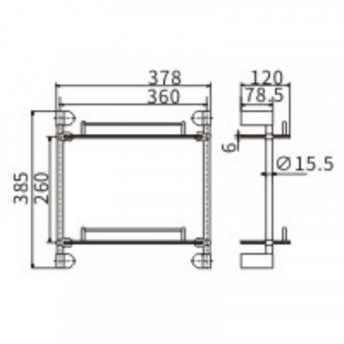 Стеклянная полка CeramaLux Neo 51015 Хром