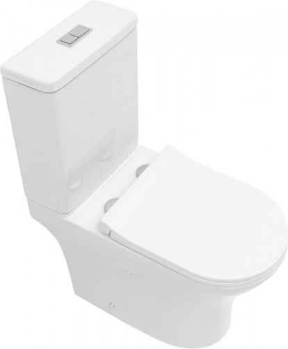 Унитаз компакт Aquanet Roll 3.0 Tornado 348009 цвет Белый без бачка с сиденьем Микролифт