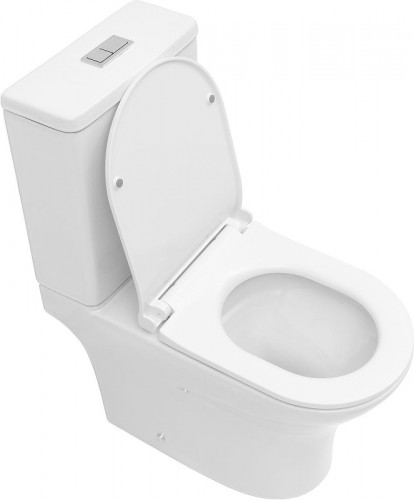 Унитаз компакт Aquanet Roll 3.0 Tornado 348009 цвет Белый без бачка с сиденьем Микролифт