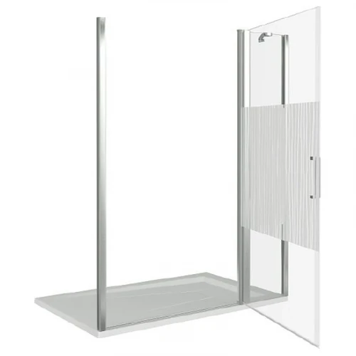 Душевая дверь Good Door Pandora WTW-140-T-CH 140 профиль Хром стекло с узором Тростник