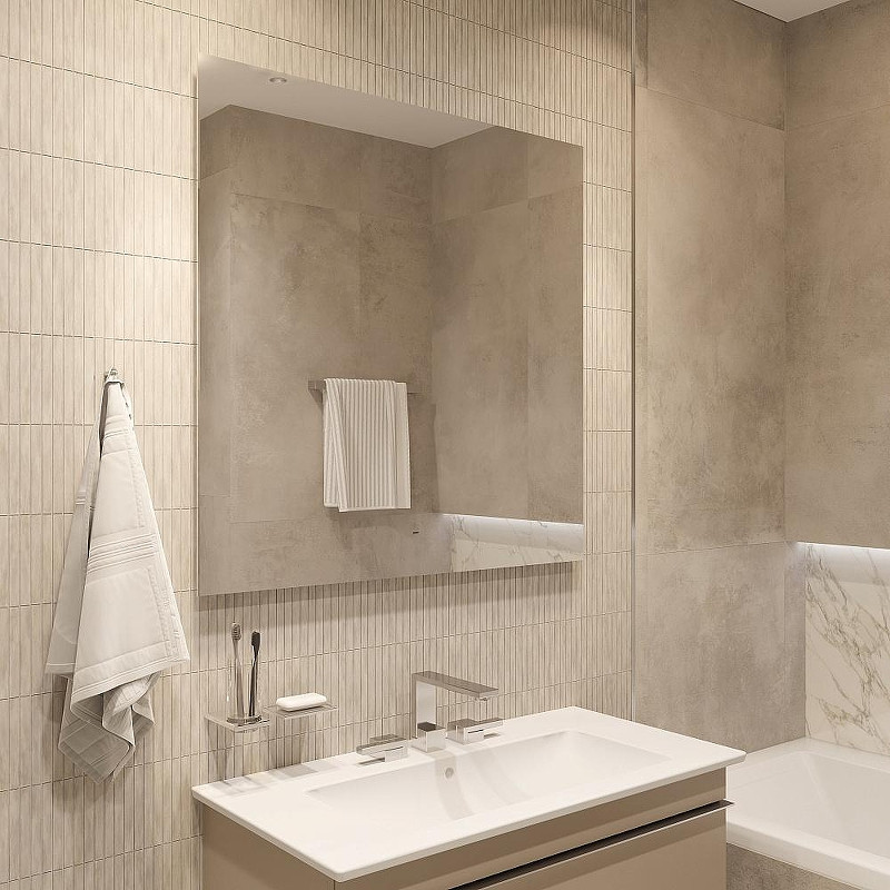 Зеркало DIWO Элиста 100 ЗЛП1747 с подсветкой с бесконтактным выключателем