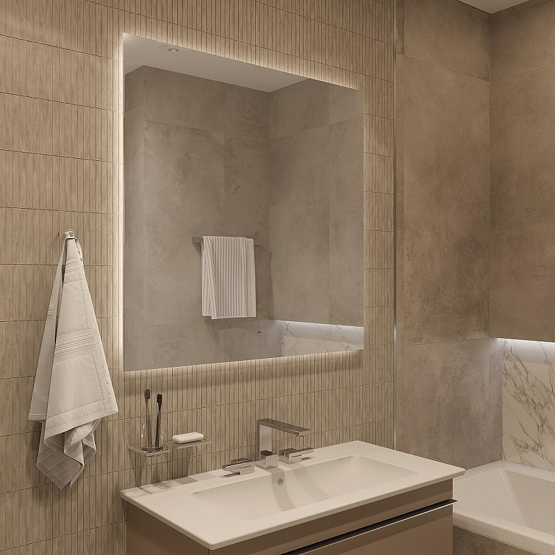 Зеркало DIWO Элиста 100 ЗЛП1747 с подсветкой с бесконтактным выключателем