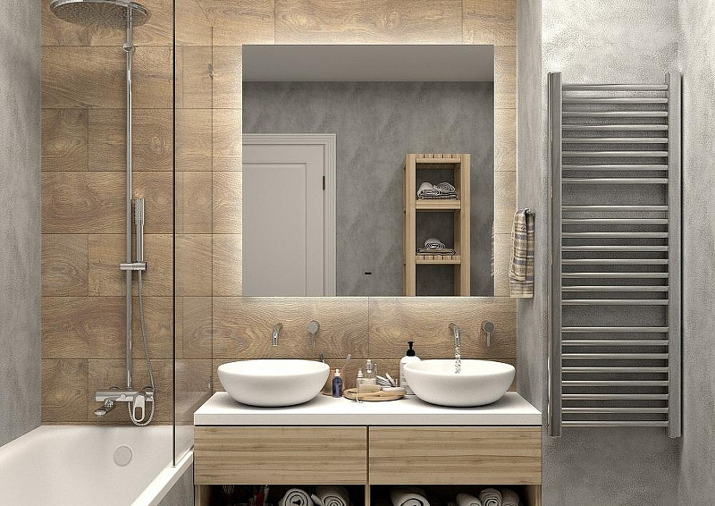 Зеркало DIWO Элиста 100 ЗЛП1747 с подсветкой с бесконтактным выключателем