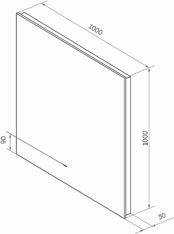 Зеркало DIWO Элиста 100 ЗЛП1747 с подсветкой с бесконтактным выключателем