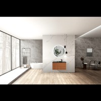 Зеркало Black&amp;White Universe 80 9180000 с подсветкой с сенсорным выключателем стекло