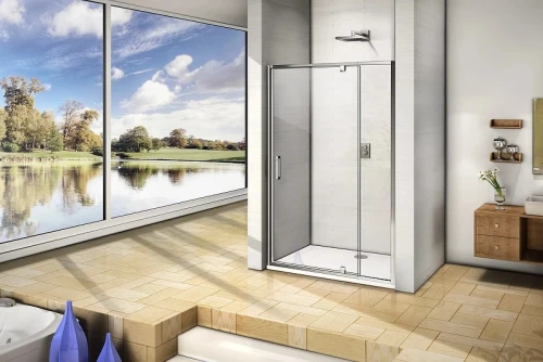 Душевая дверь Good Door Orion WTW-PD-130-C-CH 130 профиль Хром стекло прозрачное