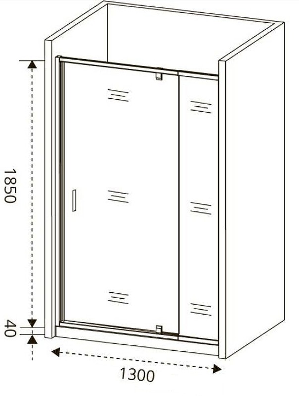 Душевая дверь Good Door Orion WTW-PD-130-C-CH 130 профиль Хром стекло прозрачное