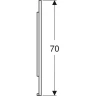 Зеркало Geberit Option Plus Square 90 502.783.00.1 с подсветкой цвет Алюминий с сенсорным выключателем