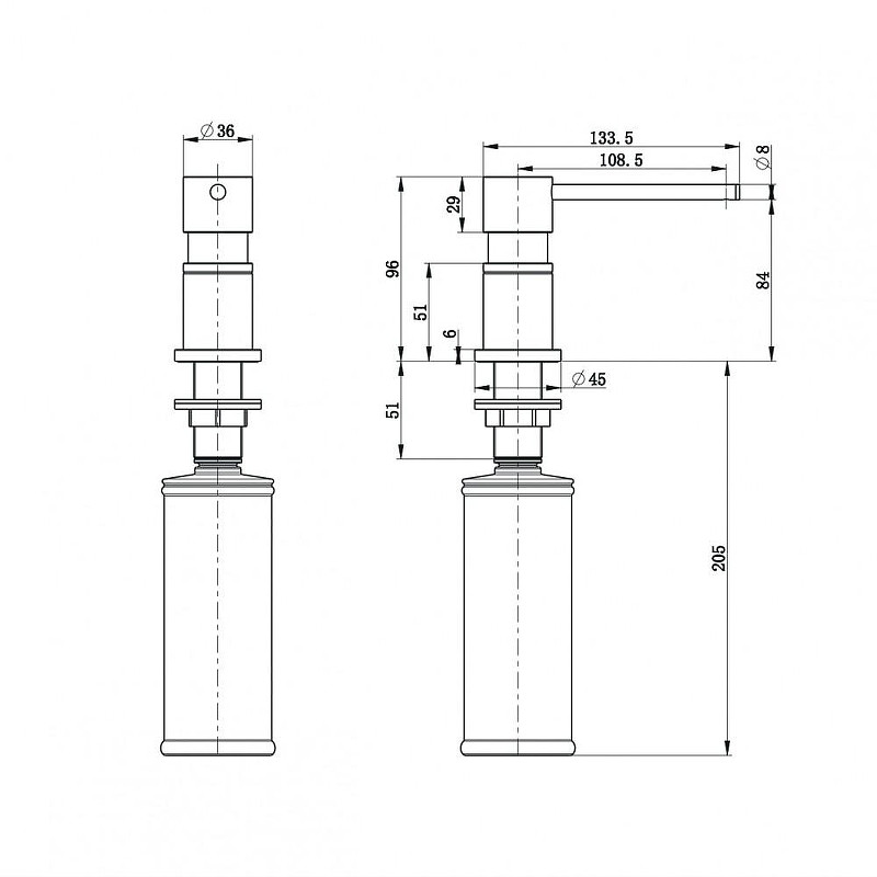 Дозатор для моющего средства Reflexion Arno RX3005CH цвет Хром