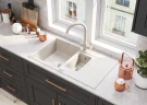 Кухонная мойка Polygran Brig-870 №14 627376 Серая искусственный камень (литьевой мрамор) встраиваемый