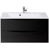 Тумба под раковину BelBagno Marino 90 MARINO-900-2C-SO-NL-P подвесная Nero Lucido МДФ / ЛДСП