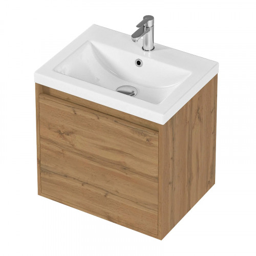 Тумба под раковину 1MarKa Миябе 60П Ц0000038243 подвесная цвет Дуб вотан