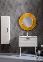 Шкаф пенал Boheme Armadi Art Vallessi Avantgarde Linea 35 845-WG подвесной Белый МДФ / ЛДСП