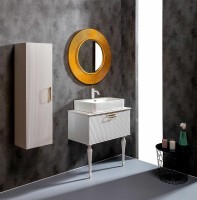 Шкаф пенал Boheme Armadi Art Vallessi Avantgarde Linea 35 845-WG подвесной Белый МДФ / ЛДСП