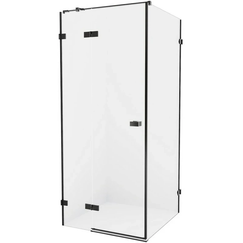 Душевой уголок New Trendy Avexa Black 100x110 L EXK-1592 профиль Черный стекло прозрачное