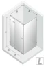 Душевой уголок New Trendy Avexa Black 100x110 L EXK-1592 профиль Черный стекло прозрачное