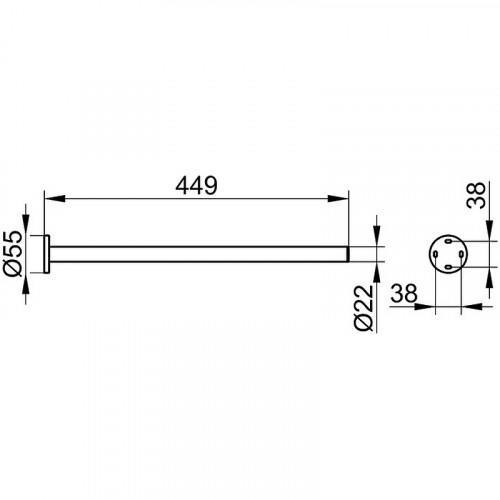 Полотенцедержатель Keuco Plan 14920 370000 Черный матовый