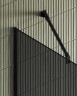 Душевая перегородка Maybah Glass MGD-698-6у 790x1950 в узком профиле Черный стекло графитовое