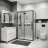 Душевой уголок Grossman Cosmo 140х90 120.K33.02.1490.21.00 профиль Черный матовый стекло прозрачное