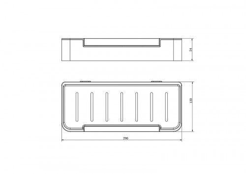 Металлическая полка Aquatek AQ4966CR цвет Хром