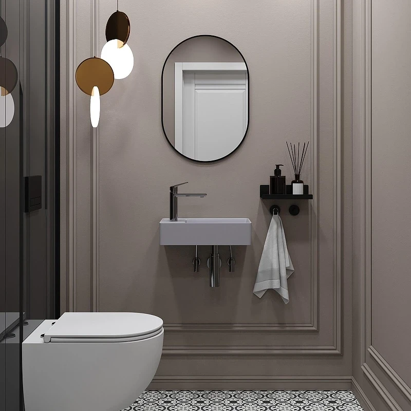 Раковина Wellsee WC Area 41 L 321809000 цвет Серый матовый