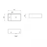 Раковина Wellsee WC Area 41 L 321809000 цвет Серый матовый