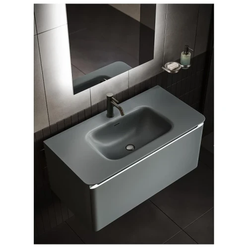 Мебельная раковина Knotlor Грация 90 FWB110900GRM цвет Графит