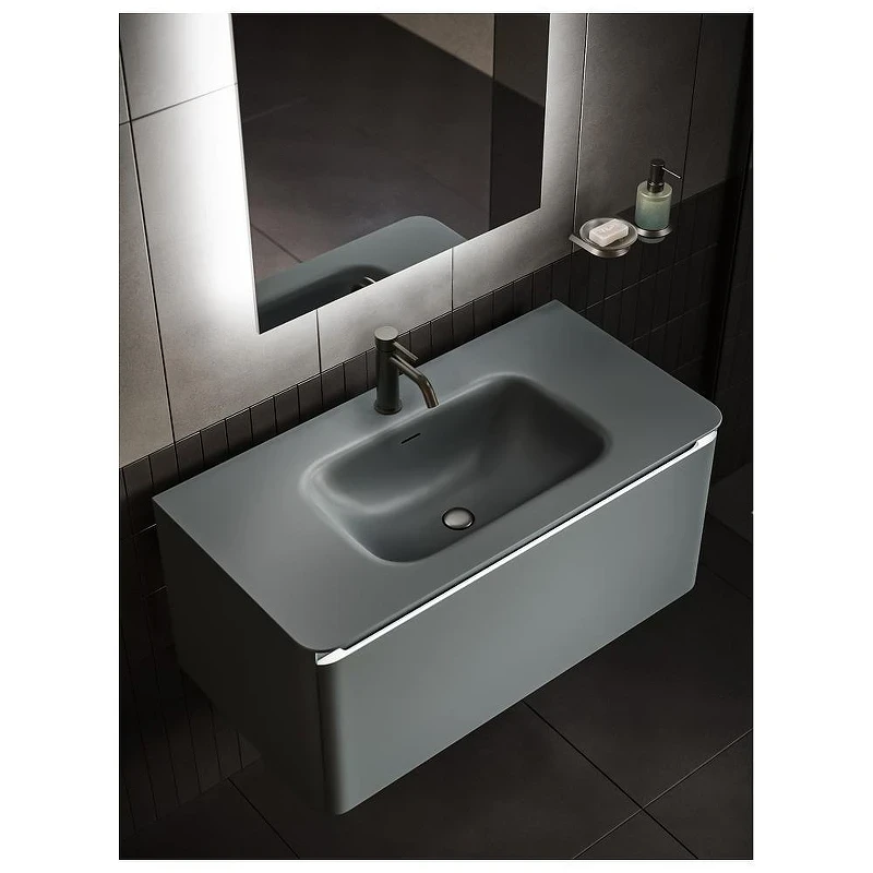 Мебельная раковина Knotlor Грация 90 FWB110900GRM цвет Графит