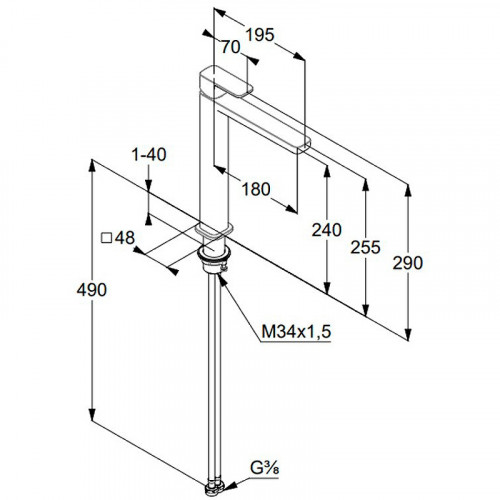 Смеситель для раковины Kludi Renon 422985375 Белый матовый латунь