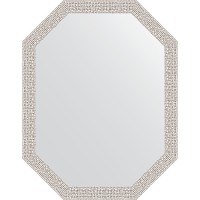 Зеркало Evoform Octagon 53x68 BY 7006 в багетной раме - Мозаика хром 46 мм стекло
