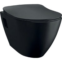 Унитаз Creavit Terra TP325-11SM00E-0000 подвесной Черный матовый без сиденья фарфор подвесной