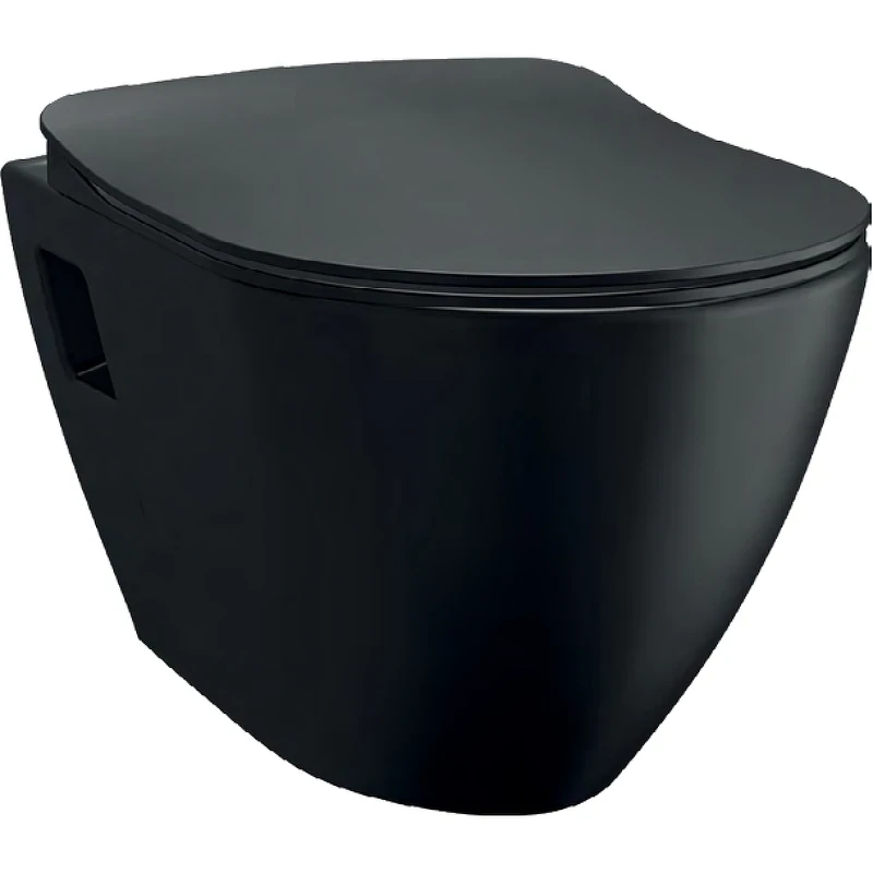Унитаз Creavit Terra TP325-11SM00E-0000 подвесной Черный матовый без сиденья фарфор подвесной