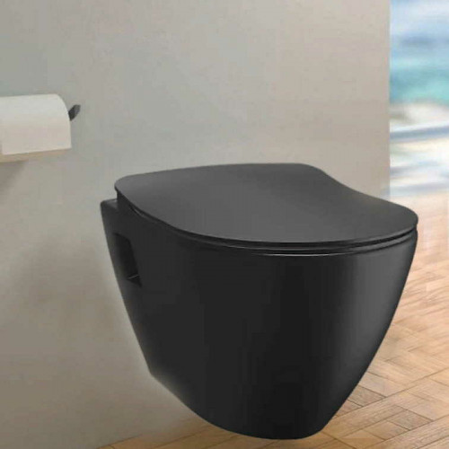 Унитаз Creavit Terra TP325-11SM00E-0000 подвесной Черный матовый без сиденья фарфор подвесной