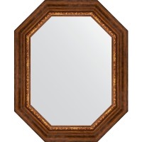 Зеркало Evoform Octagon 61x76 BY 7170 в багетной раме - Римская бронза 88 мм стекло