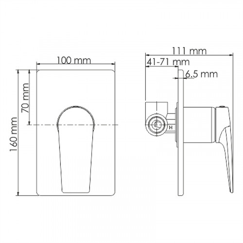 Смеситель для душа WasserKRAFT Aisch 5551 Золото матовое латунь встраиваемый