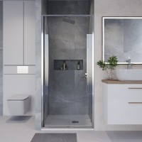 Душевая дверь Niagara Nova 100 NG-64-10A профиль Хром стекло прозрачное
