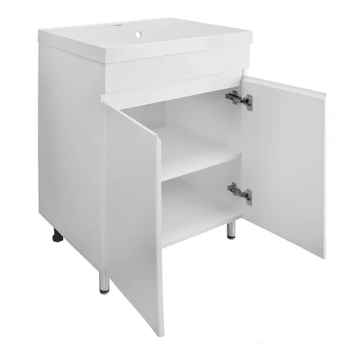 Тумба с раковиной Azario Эстима 60 CS00094635 цвет Белый глянцевый