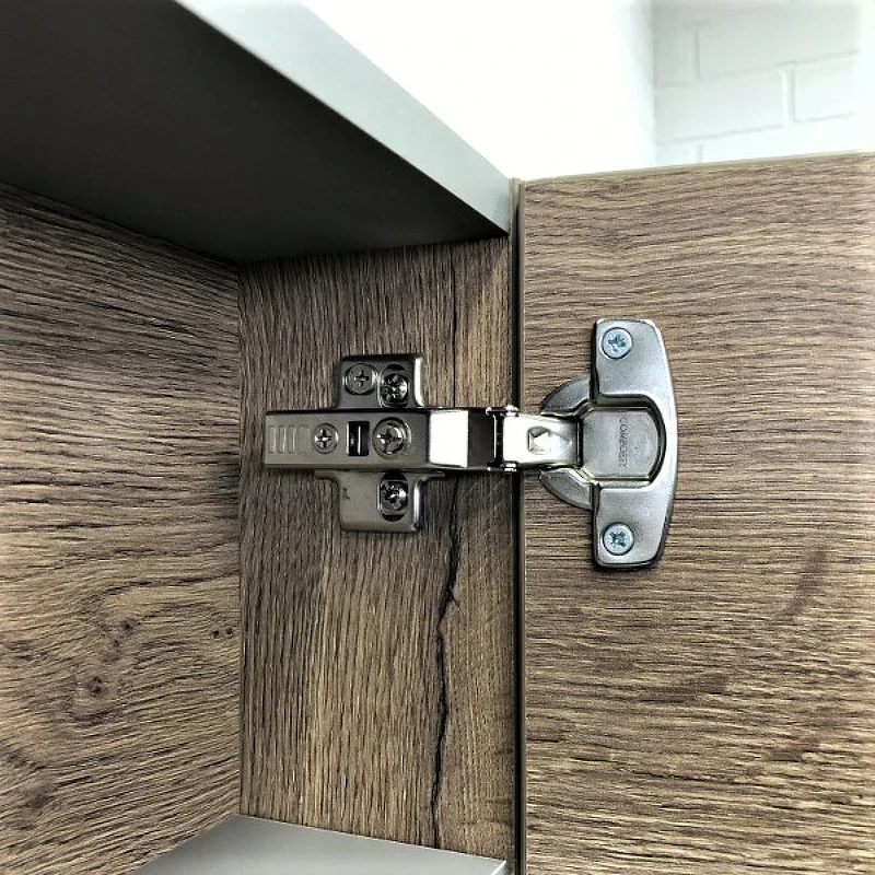 Зеркальный шкаф Comforty Никосия 70 00-00008851 Дуб темный МДФ / ЛДСП, стекло