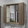 Зеркало со шкафом Comforty Ангара 90 00-00019939 с подсветкой цвет Дуб темно-коричневый с бесконтактным выключателем