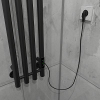 Электрический полотенцесушитель Altasan АргоЛюкс 120х21 АргоЛюкс12021ЧМ Черный муар нержавеющая сталь