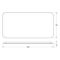 Зеркало Defesto Opti 100x50 DF 2815RH с подсветкой 28W-3000К/ИК - выключатель/Теплый белый свет