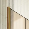 Душевая дверь Maybah Glass MGD-437-3 890х1980 двустворчатая на монопетлях Золото стекло бронзовое матовое