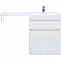 Тумба с раковиной Aquanet Токио 130 R 239216 Белая МДФ / ЛДСП