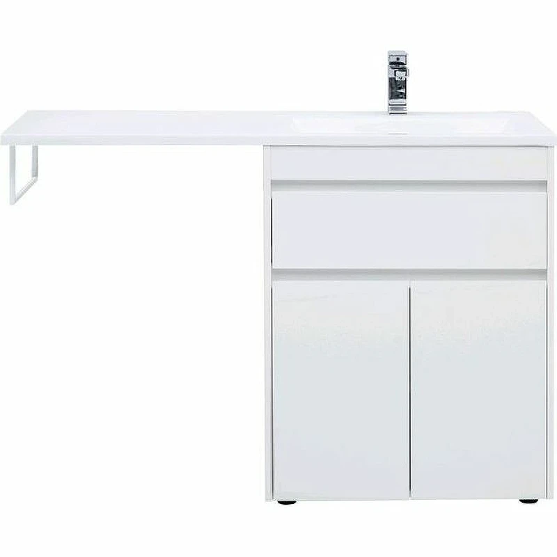 Тумба с раковиной Aquanet Токио 130 R 239216 Белая МДФ / ЛДСП